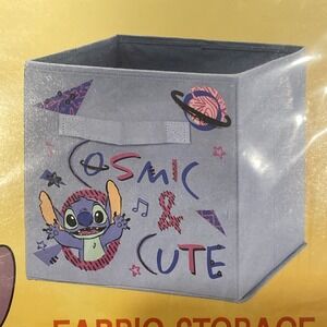 Disney Lilo &‎ Stitch Fabric Storage Cube Cosmic & Cute 10" x 10"